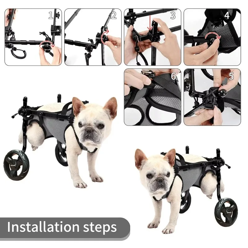 light mobile rear leg support wheelchair rear leg 2 wheel trolley small pet wheelchair for disabled dogs