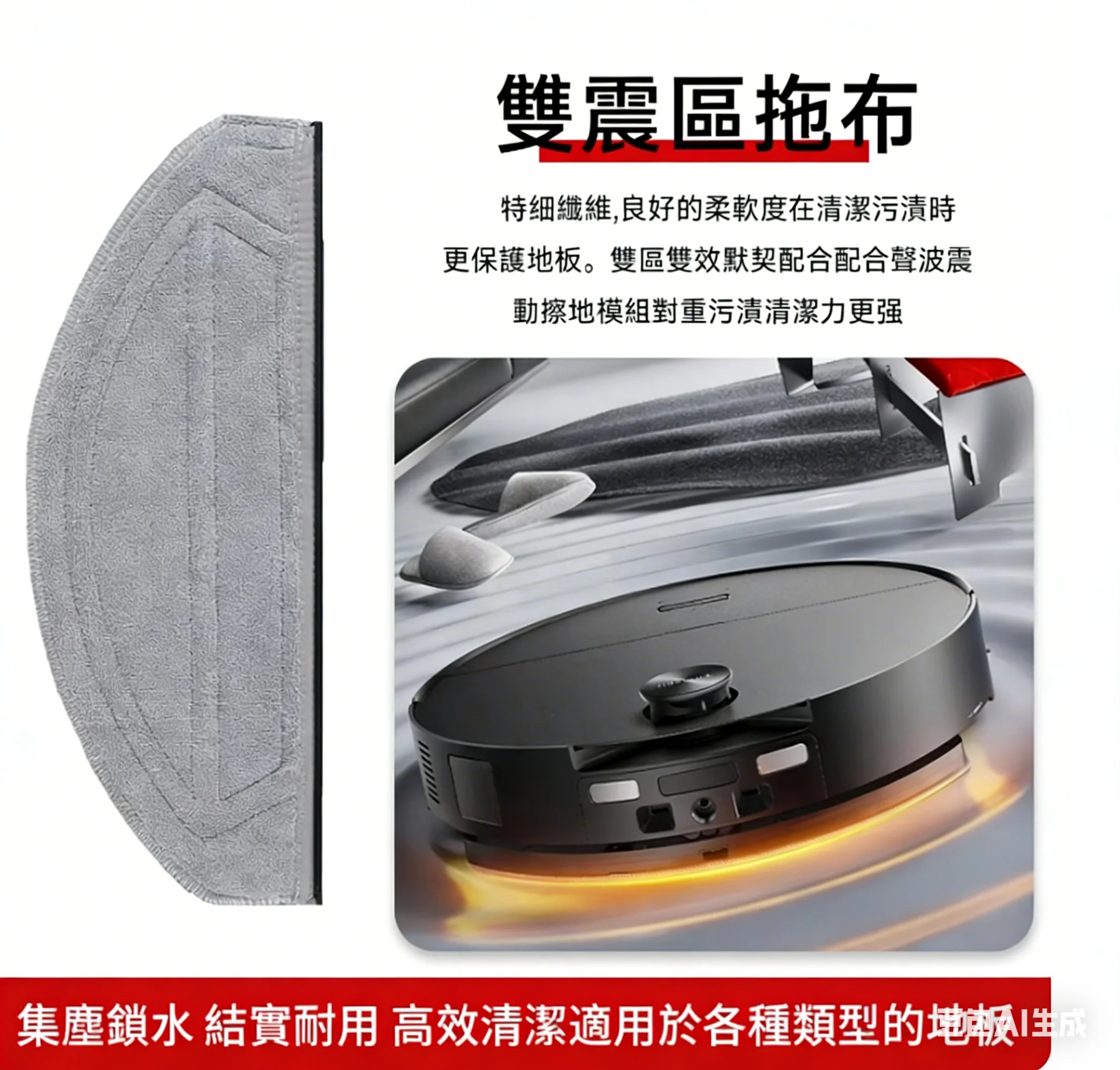 For Roborock Saros 20 Sonic / S10 MaxV Ultra Robot Vacuum Accessories Mop Cloth Spare Part image 2