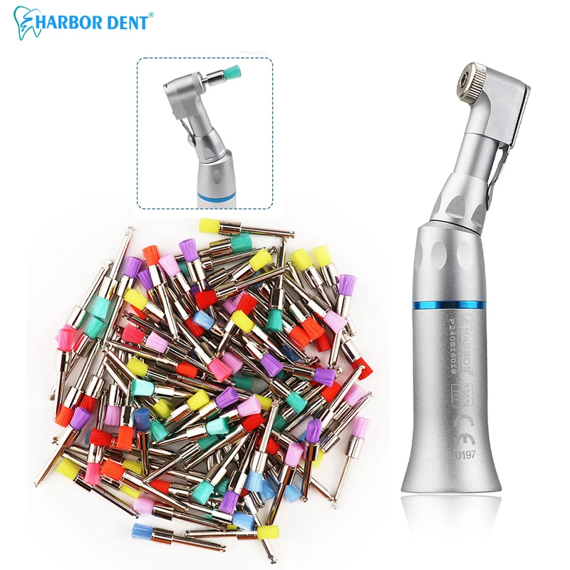 100Pcs/Bag Dental Polishing Brushes  Latch Type for Stain Removal and Polishing Tool and Contra Angle Handpiece