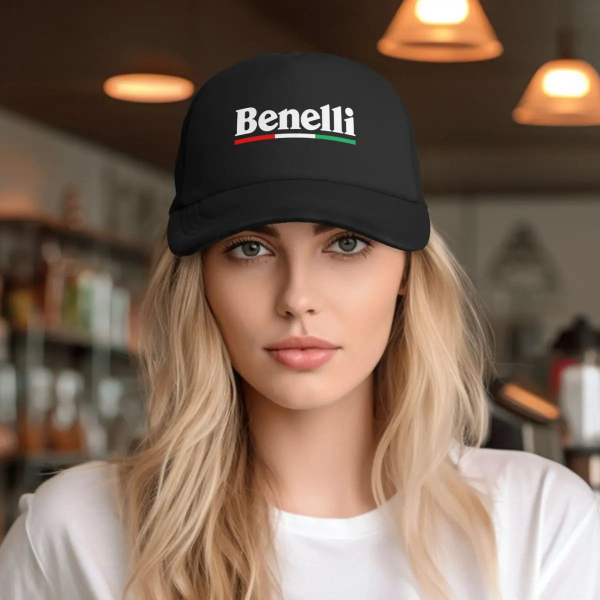 Benellis Racing Italy Mesh Baseball Caps Unisex Trucker Worker Cap Motorcycle Dad Hat Adjustable Trucker Cap Summer Trucker Hats