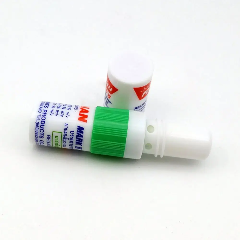 1pc Thailand Nasal Inhaler Poy sian Mark 2 Herbal Nasal Inhaler Poy Sian Stick Mint Cylinder Oil Brancing Breezy Asthma