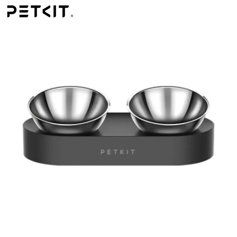 Petkit Pet Cat Bowl Prevent Kitty Spinal Fatigue Adjustable Height Stainless Steel Material Pet Food & Water Double Bowls