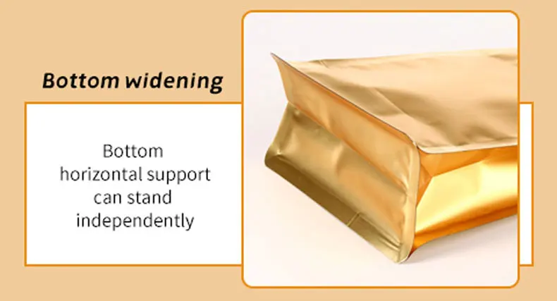 50 Stück Kaffeebeutel mit flachem Boden, Ventil und Reißverschluss, Aluminiumfolien-Futterbeutel zur Aufbewahrung von Kaffeebohnen und Lebensmitteln – Detail 6