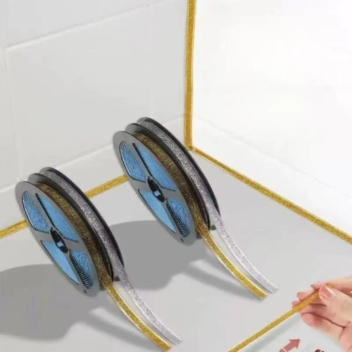 6M Ceramic Tile Gap Tape Kitchen Bathroom Waterproof Beautiful Seam Self-Adhesive Sticker Wall Floor Gap Line Decorative Strip