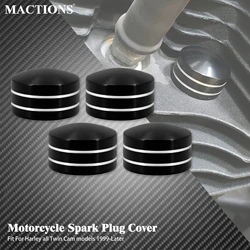 Motorcycle Spark Plug Cover Head Bolt Caps For Harley Sportster XL 883 1200 48 Twin Cam Touring 1999-2017 Spark Plug Cover Caps
