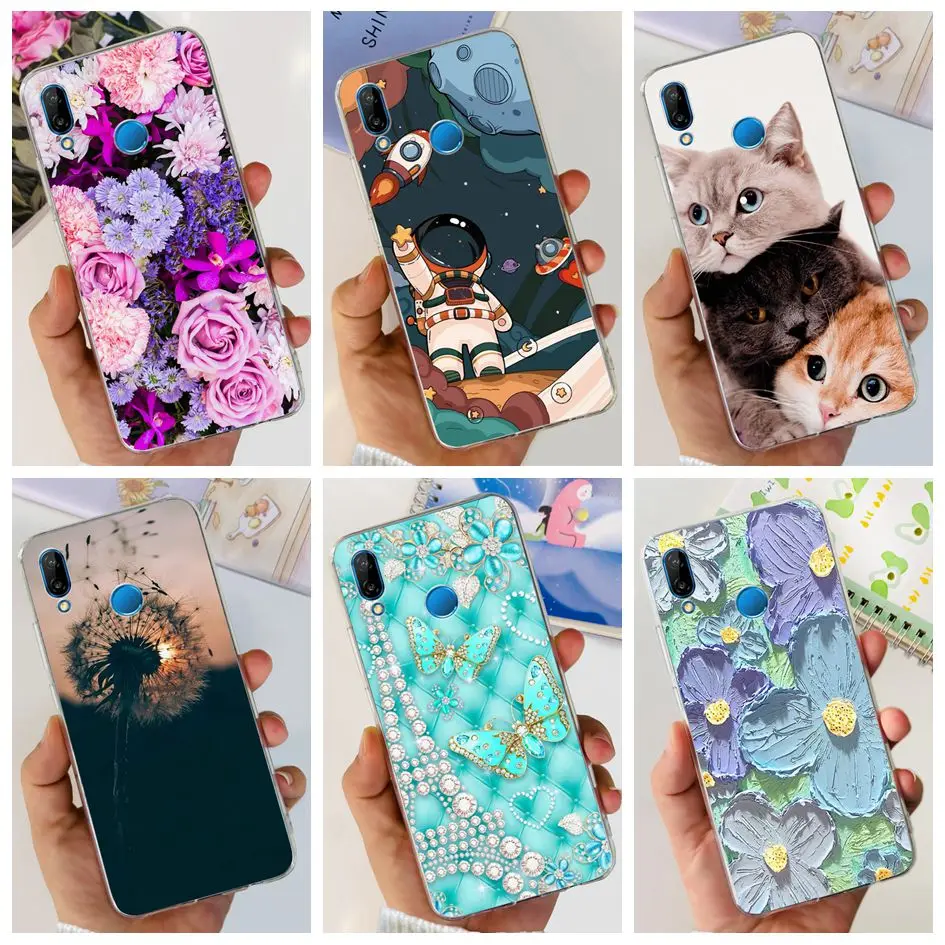 Case For Huawei P20 Lite Cover Cute Astronaut Cartoon Slim Clear Soft Silicone Back Phone Cover For Huawei P20Lite ANE-LX2 Funda