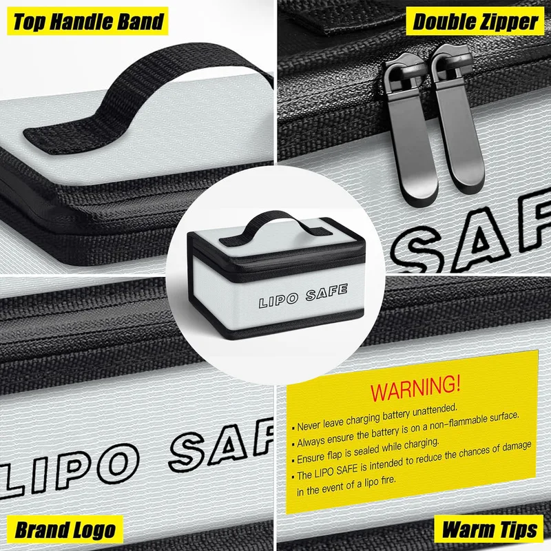 Generic Lipo Battery Fireproof Bag Waterproof Explosionproof Safe Storage Pouch For Lithium Battery Protection