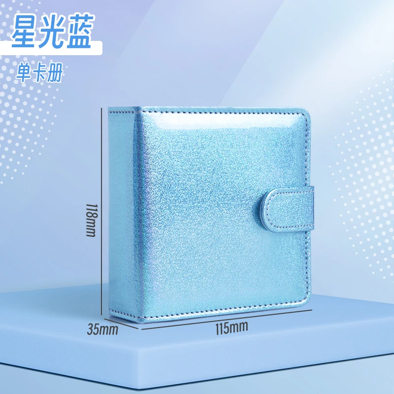 

Holographic Sparkly Photo Binder Kawaii Card Album - Mini 3-Inch Card Holder, Korean Diary, Notebook, Cute Journal for Girls