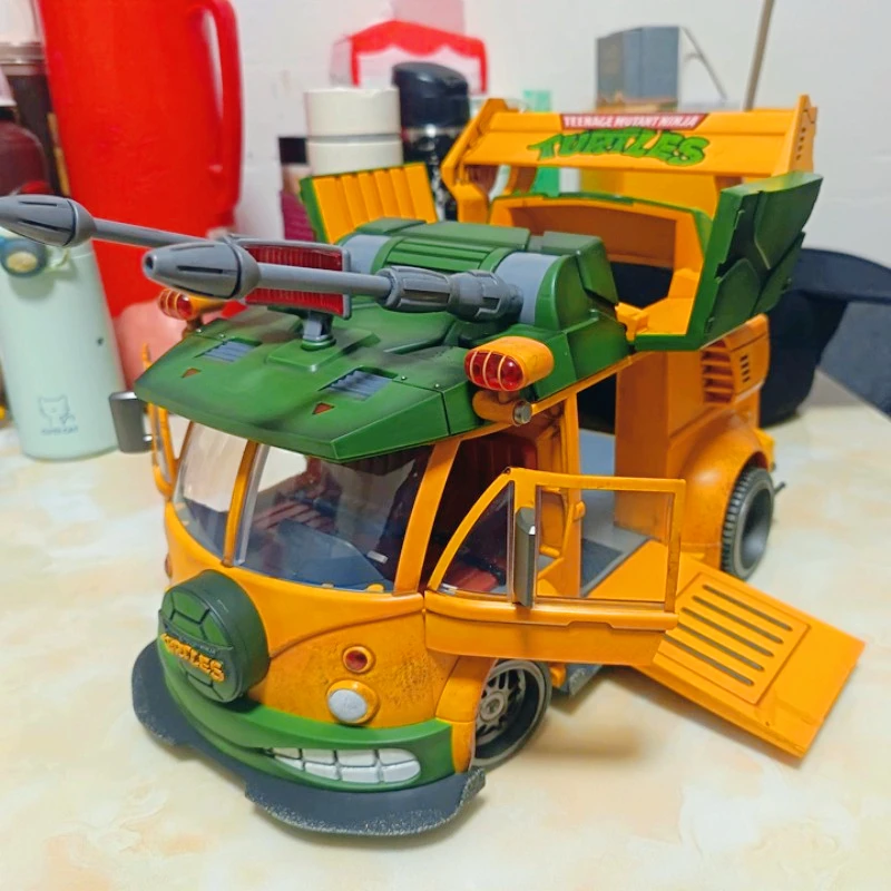 

Фигурка JOYTOY TMNT 1/18: TMNT-Turtle Van и TMNT-Roadkill Rodney, коллекционная фигурка для декора рабочего стола, подарок на день рождения для мальчика