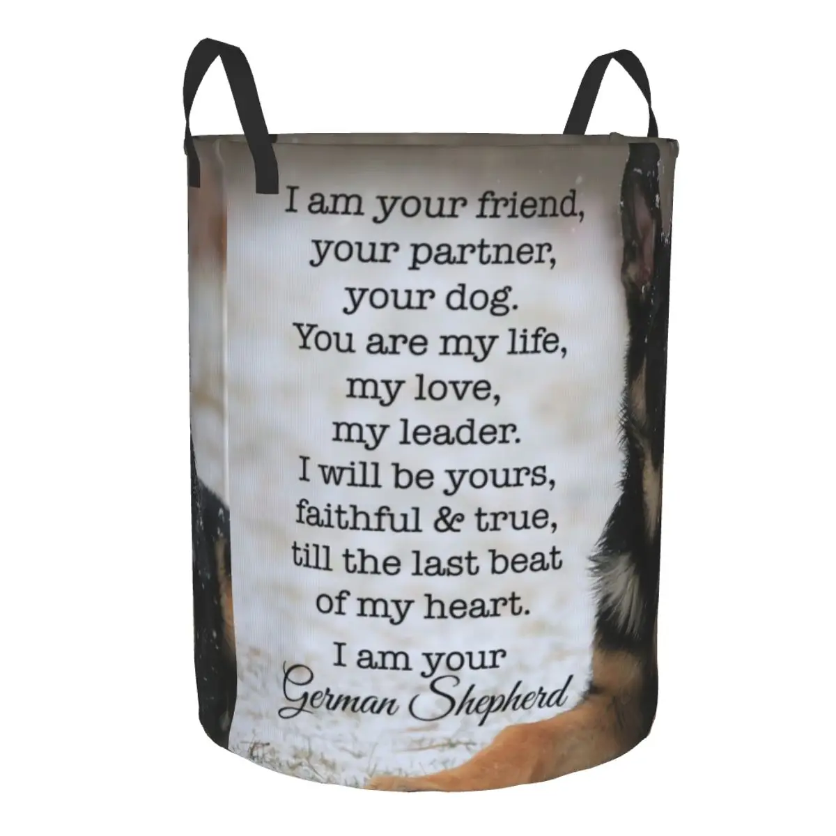 Custom I Am Your German Shepherd Laundry Basket Foldable Dog Lover Toy Clothes Hamper Storage Bin for Kids Nursery