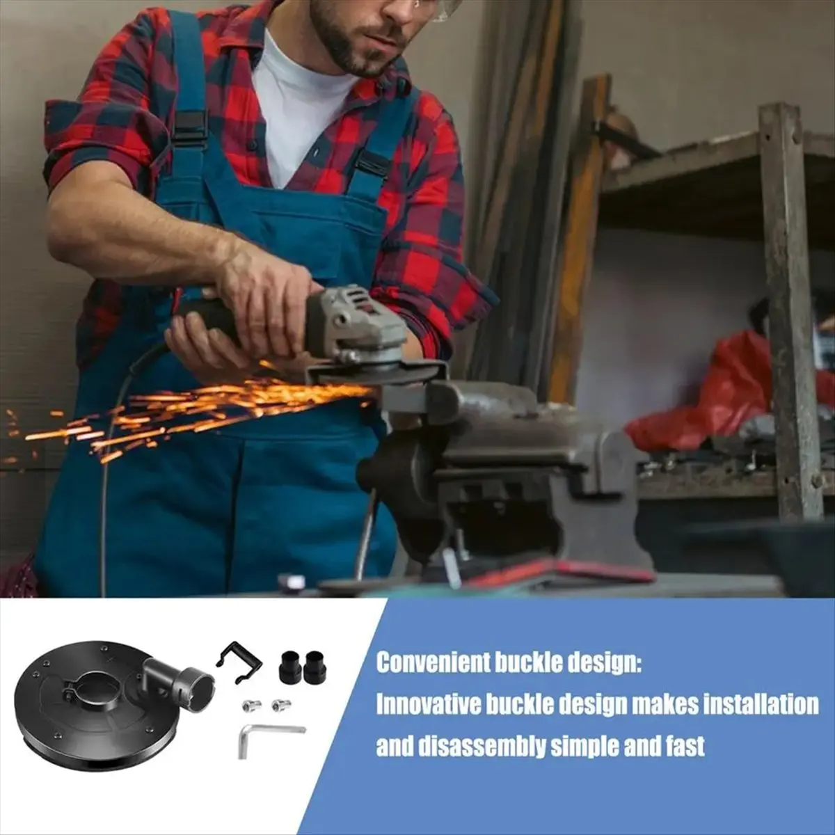 【POPULAR PICK】Dust Cover for Angle Grinder Grinding Dust Cover Shroud Multi-Purpose Dustless Dust Shroud Ergonomic Handle