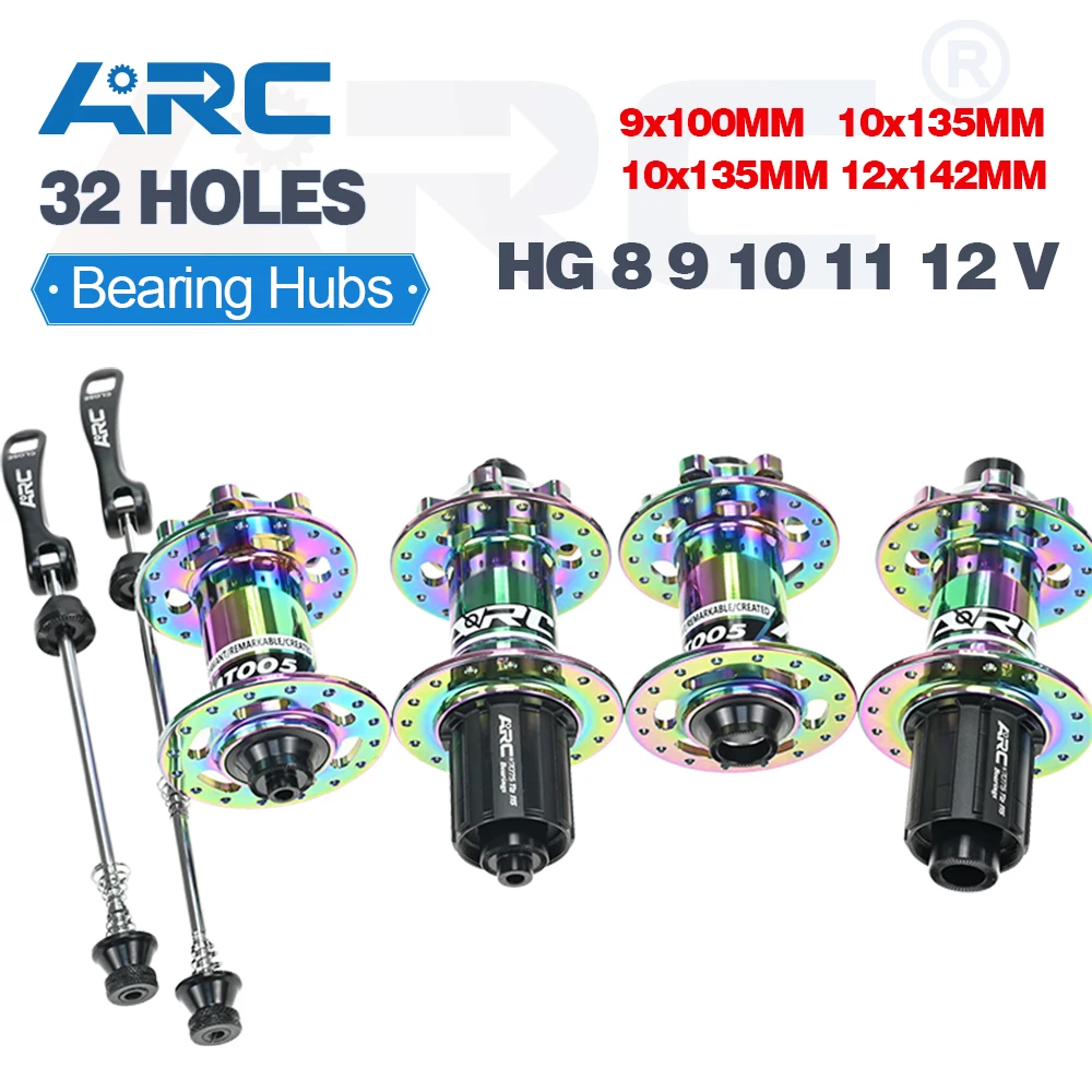 ARC 005 MTB Bike Front Rear Bicycle Hub, 4 Pawls, 3 Tooth, 4 Bearings, Cycling Hub for HG 8, 9, 10, 11, 12Speed