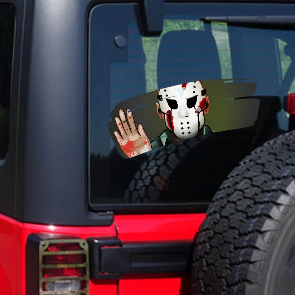 

Stickers Waterproof for Auto Window Body Vehicle Decoration Festival Halloween Decoration Halloween Horror 3D Effect Peeping Car