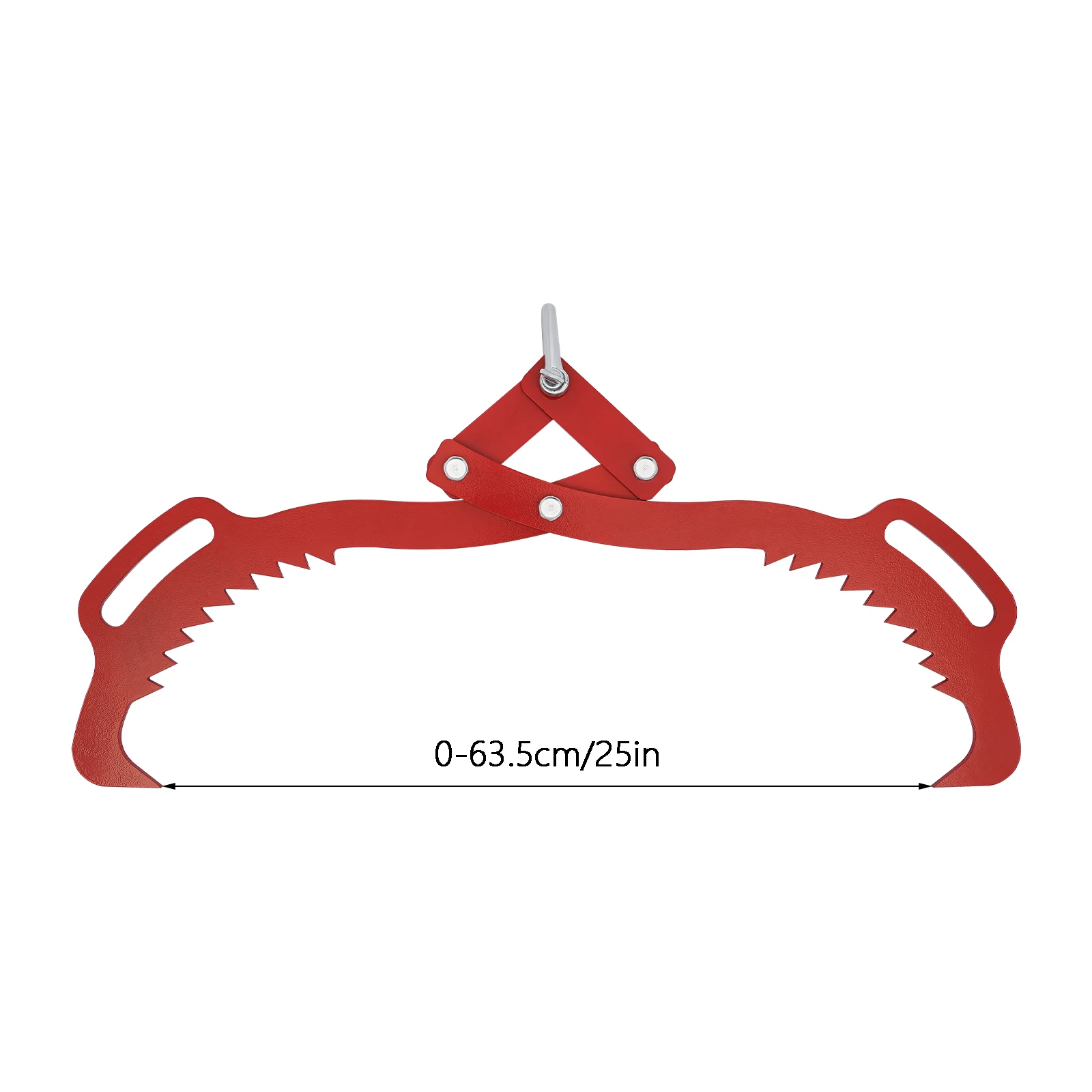 Anti-Slip Log Lifting Clamp 25 Inch Pallet Puller Grapple Opening Carbon Steel Log Grapple for Crane Hoist Forestry 2204.6 lbs Load-bearing Capacity