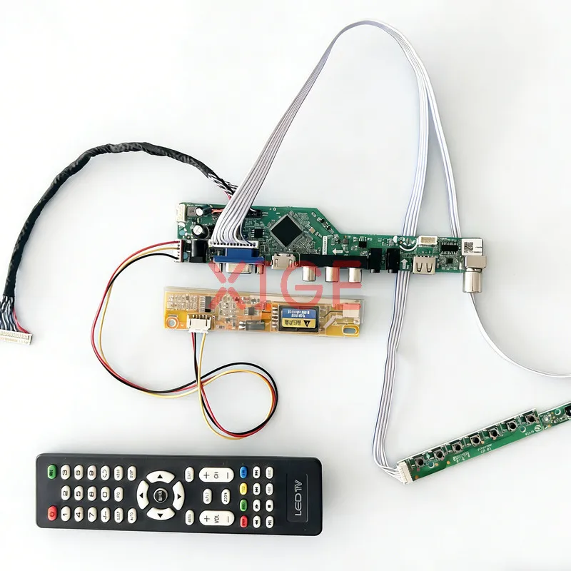 

Matrix Controller Drive Board Fit LP150X09 LP150X08 LP150X05 LP150X06 1CCFL HDMI+VGA+AV+USB 1024x768 1024*768 LVDS-30Pin DIY Kit