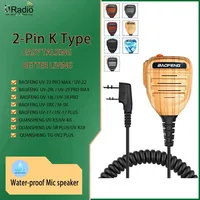 Baofeng Walkie Talkie Microphone Speaker Dual PTT Mic for UV-21 Pro V2 UV-17 Pro UV-18 M-5R Quansheng UV-K5 UV-K6 Two Way Radio