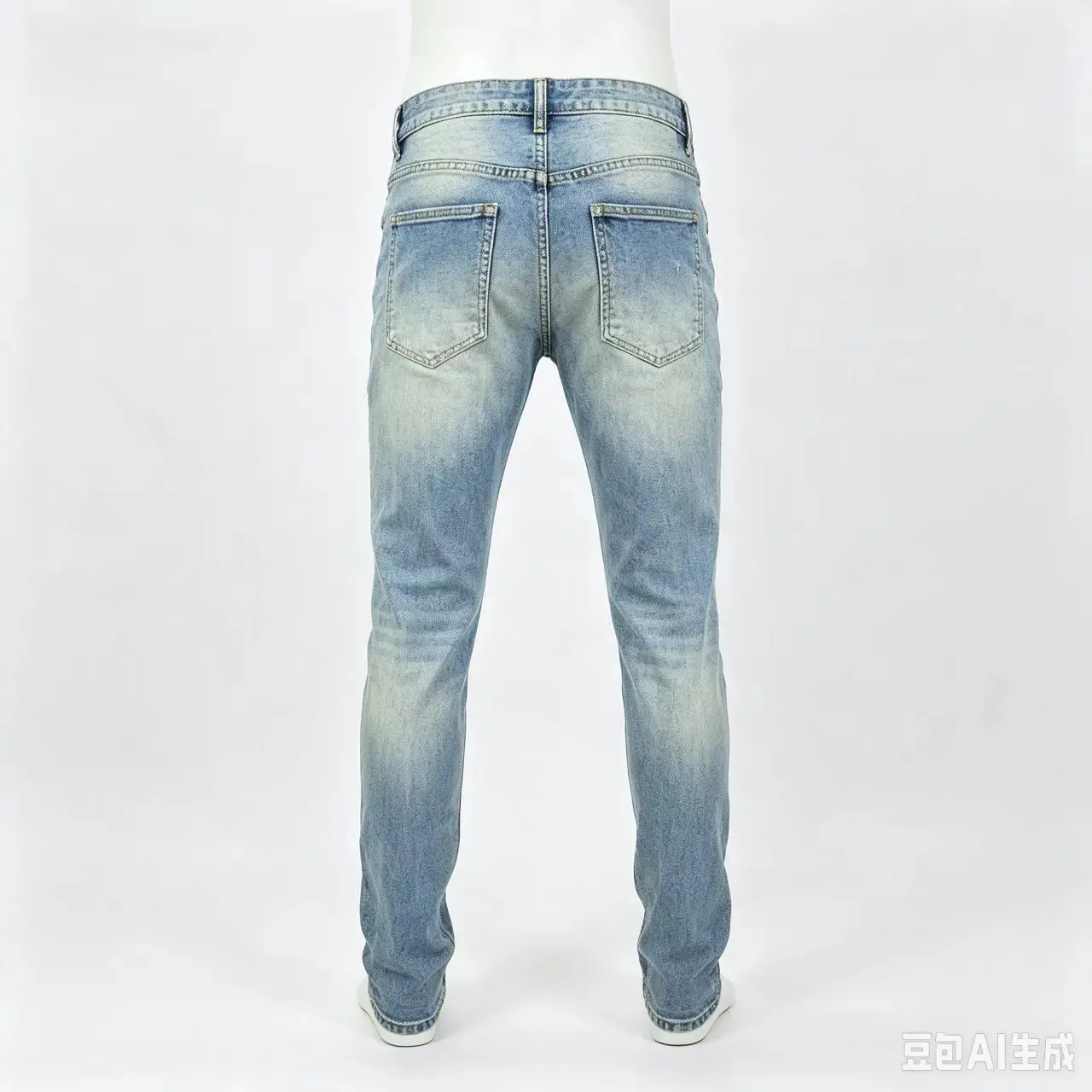Y2Kstreet fashion jeans stretch slim fit washed denim jeans light blue hip-hop brand painted pants men's style