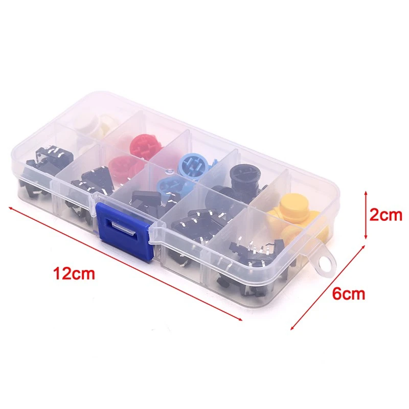 Tact switch button round with key cap button micro switch 12*12*7.3MM 25PCS boxed