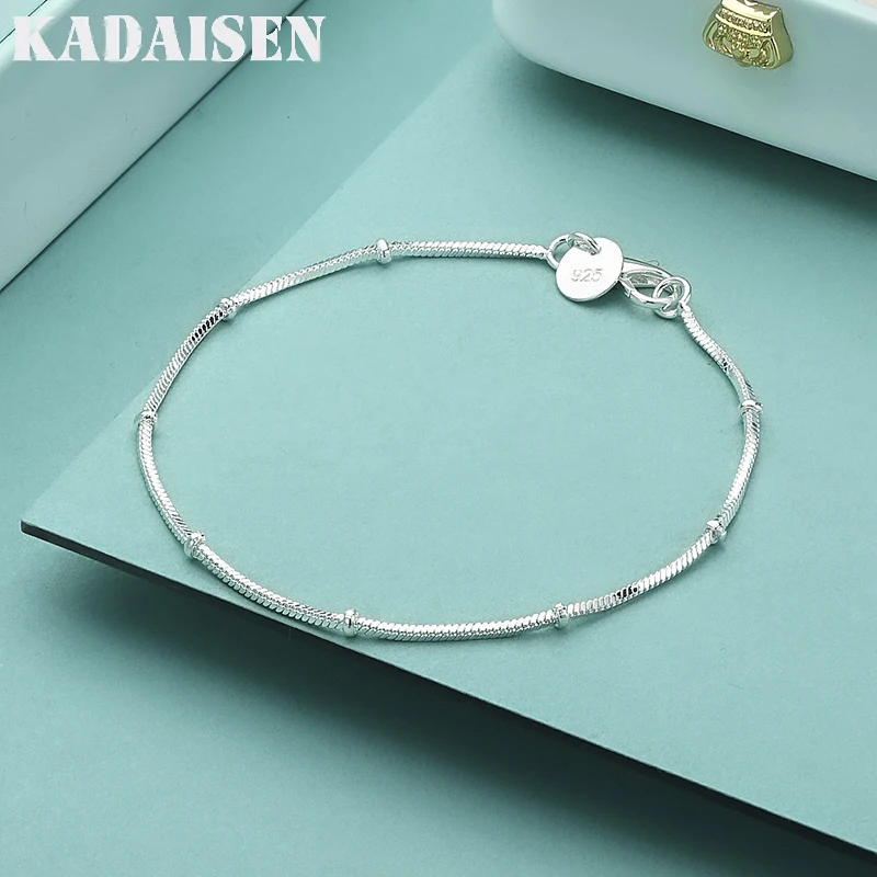 

Noble Nice Charm Snake Chain 925 Sterling Silver Bracelets For Women Men Wedding High Quality Fashion Jewelry Christmas Gifts