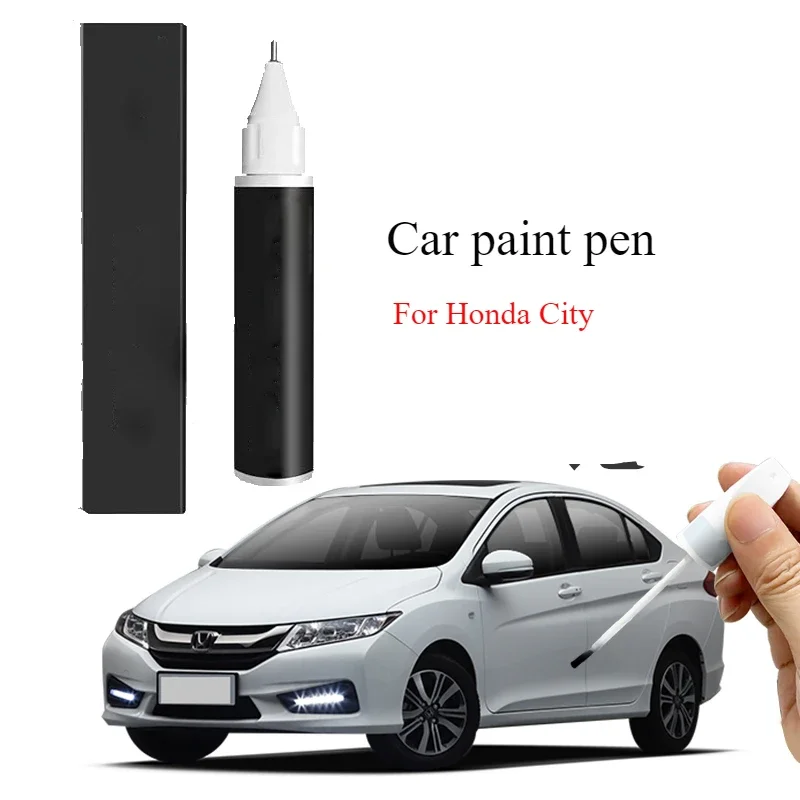 For Honda City paint pen, taffeta white sweet orange red silk satin silver 09-14 Fanfan