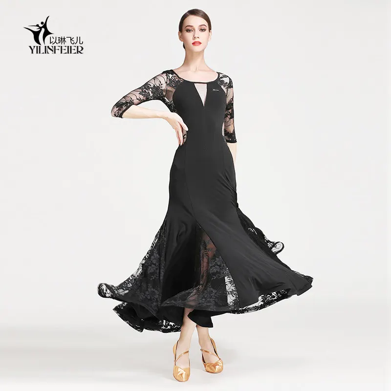 

2026 Woman New Modern Dance Dress Performance Costumes Ballroom Dance Competition Diamond Performance Dress S7008