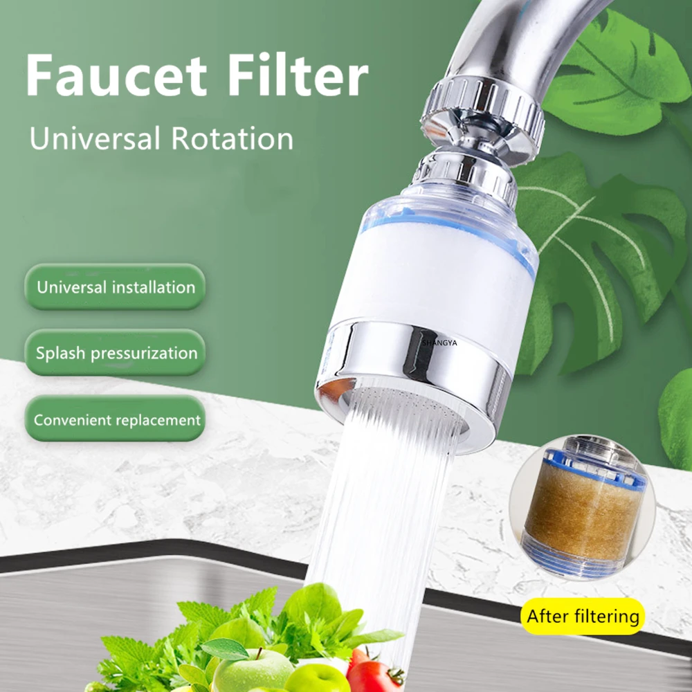 360° Rotating Kitchen Faucet Aerator Sprayer Head ABS Water Filter Washbasin Faucet Tap Nozzle Bathroom Splash Tap Bubbler Arm