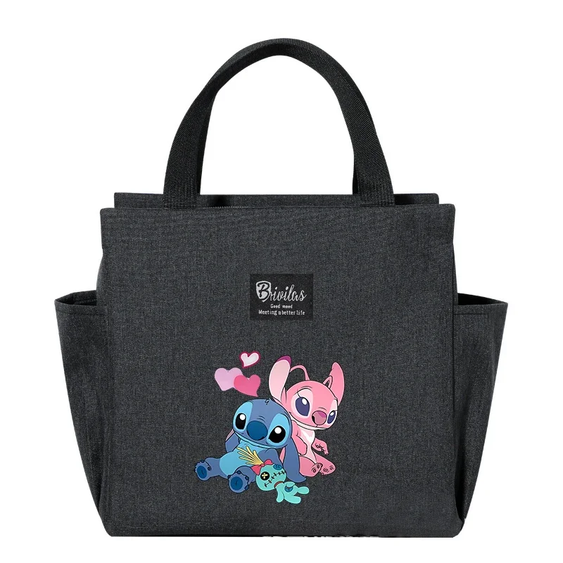 Stitch Portable Lunch Drink Carrier Insulated Bag Fresh Cooler Pouch Food Thermal Box Tote Food Picnic Container Bag Gift Kawaii