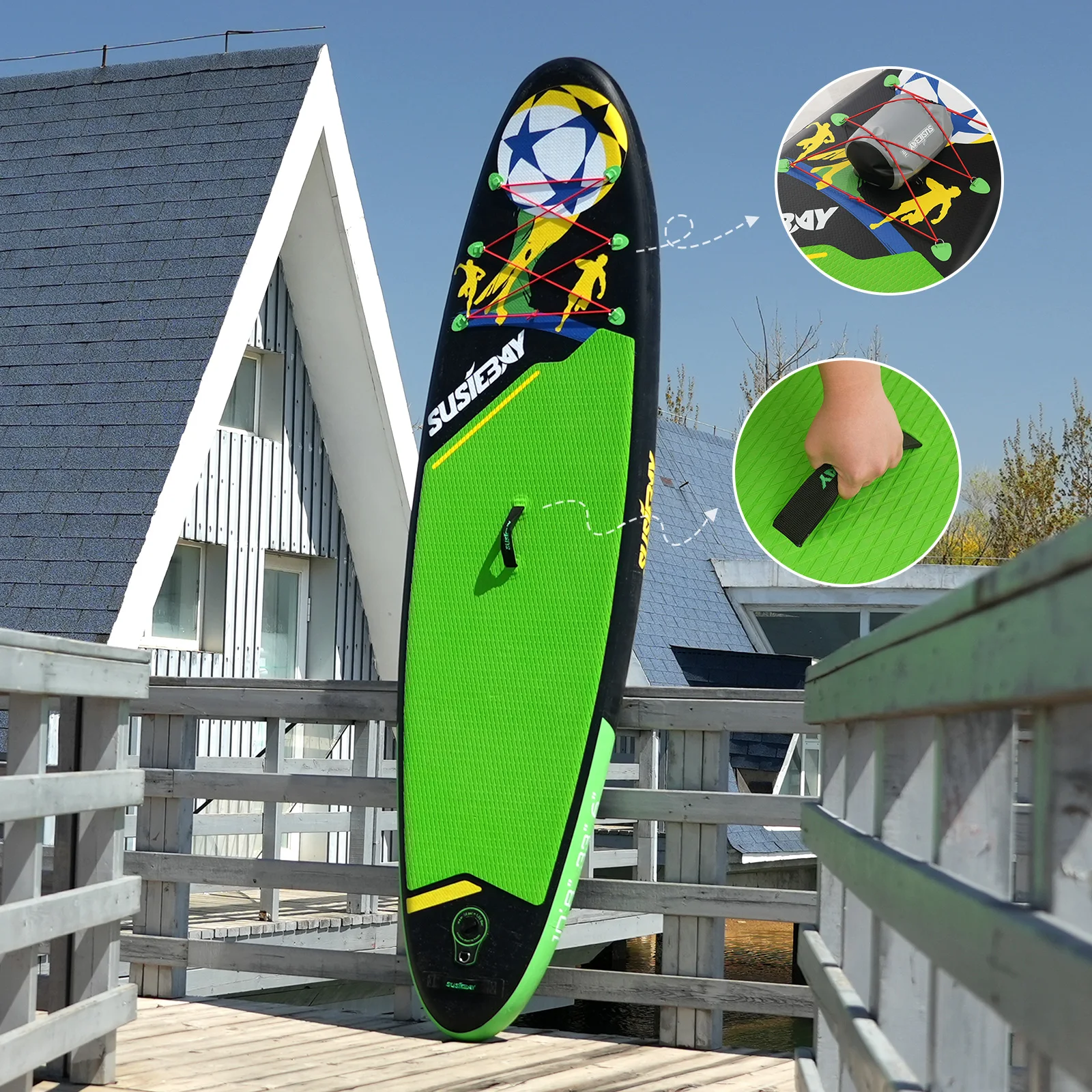 

Надувная доска для серфинга (SUP) 10'6" от производителя OEM: падлборд, сапборд, доска для серфинга, для водных видов спорта, iSUP