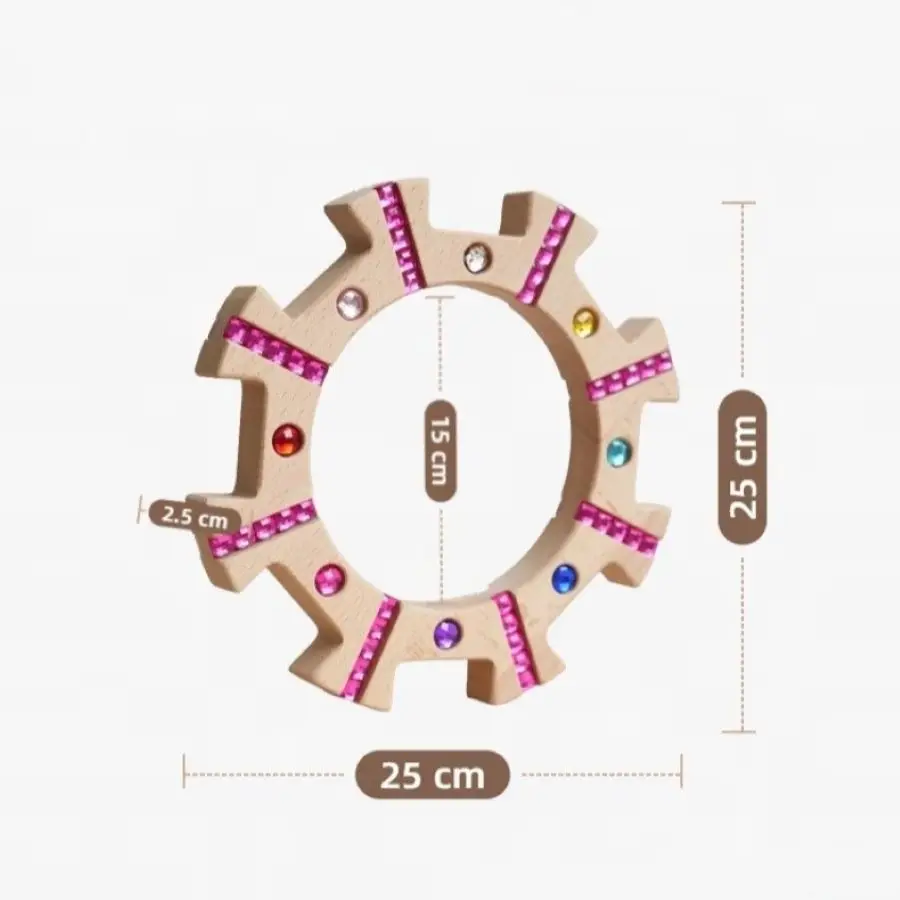 Children's wooden gemstone building blocks, irregular Roman beech wood, unpainted acrylic stacking toys, wholesale from source