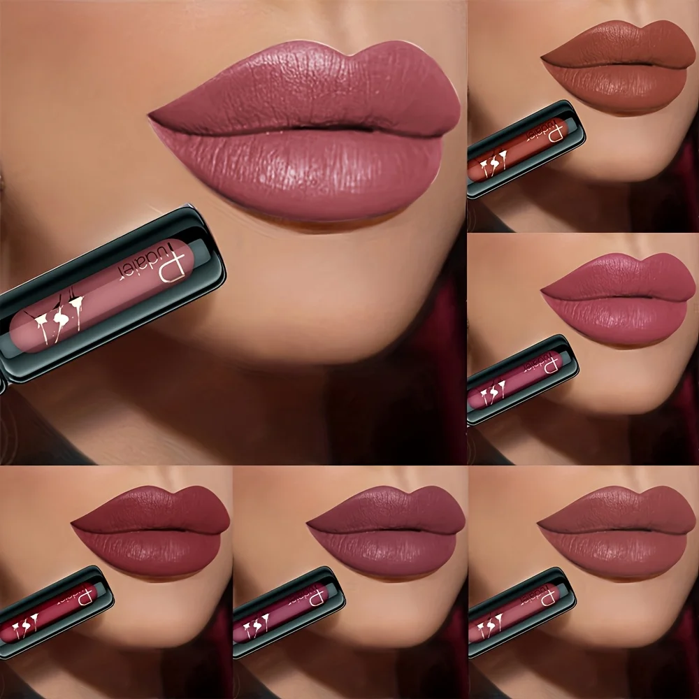 قطعة واحدة من أحمر الشفاه غير اللامع، كوب غير لاصق مقاوم للماء يدوم طويلاً، مخملي سائل غير يتلاشى، مناسب للاستخدام اليومي