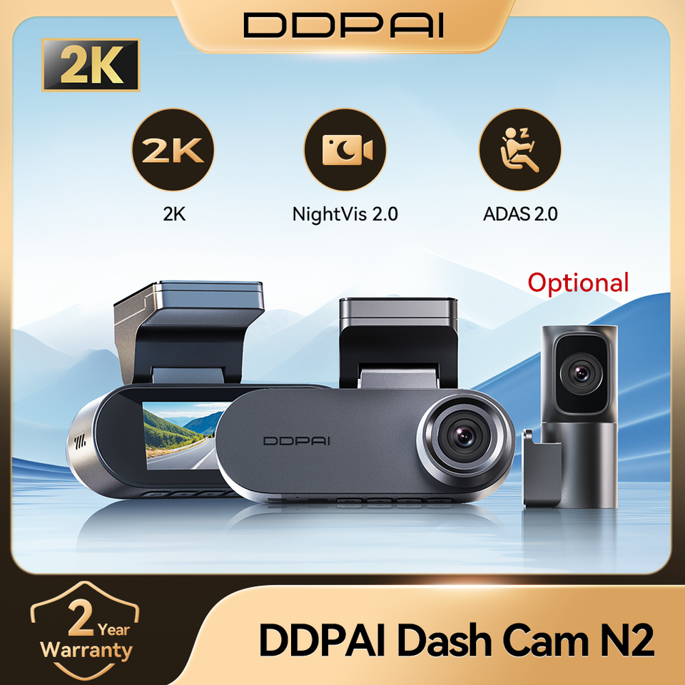  DDPAI N2 Dash Cam 2K Night Vision 24H Parking Monitor ADAS WiFi APP Control Car DVR Car Camera