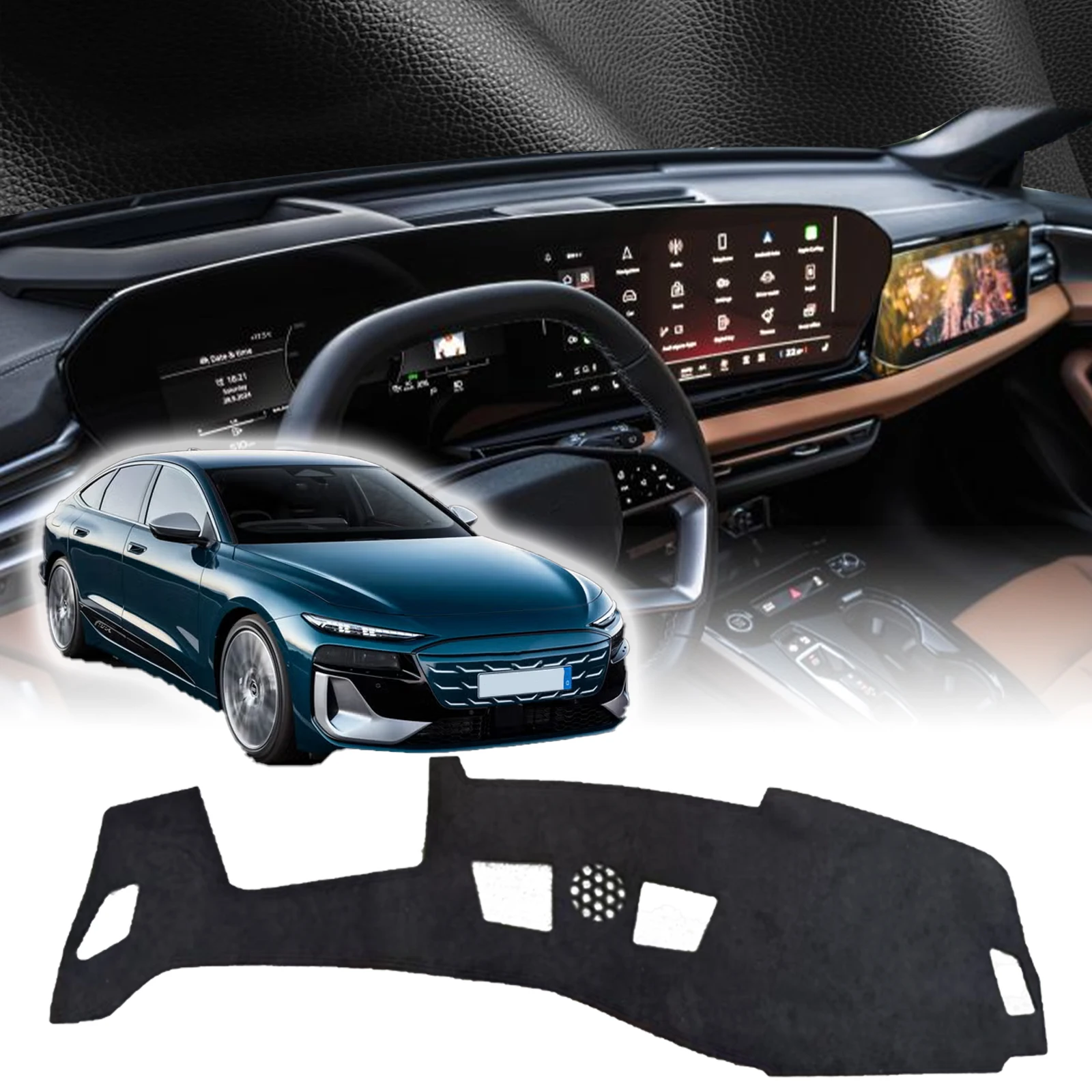 

fit for Audi A6 E-tron S6 RS6 2025-2027 Avant Car Dashmat Dashboard Cover Pad DashMat Sunshade Accessories Protective Carpet