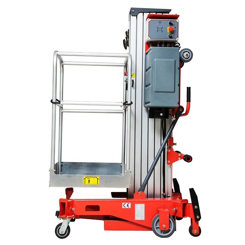 High End Portable Aerial Lifting Machine Light Weight Personnel Lifts for Narrow Aisle or Door Access 4.7 M to 12 M