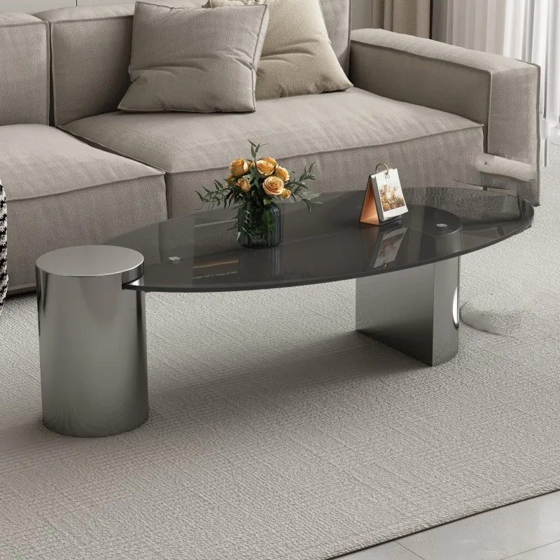 

Modern Glass Coffee Tables Dressers Japanese Replica Minimalist Caffee Table Salon Round Mesa De Centro Lounge Suites Furniture