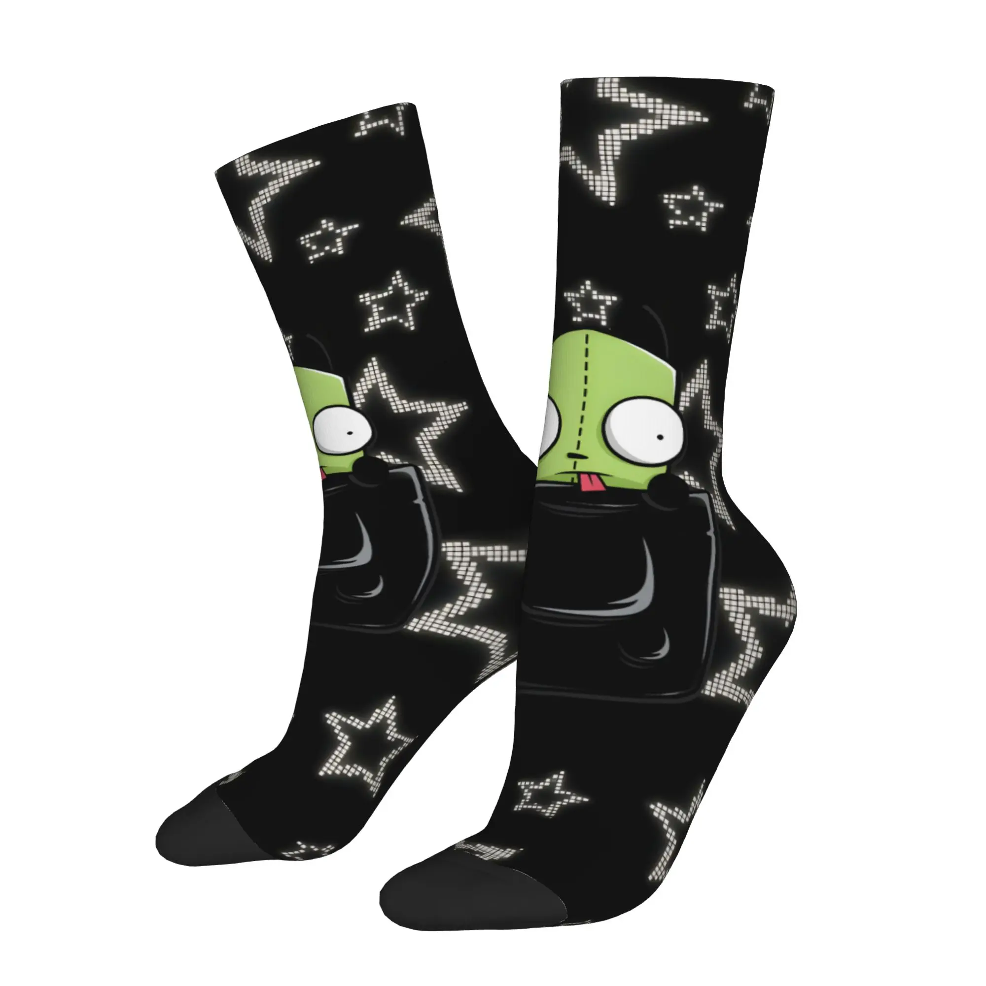 Autumn Winter Fashion Women Men Invaders Zim Gir Socks  Sweat Absorbing Crew Socks