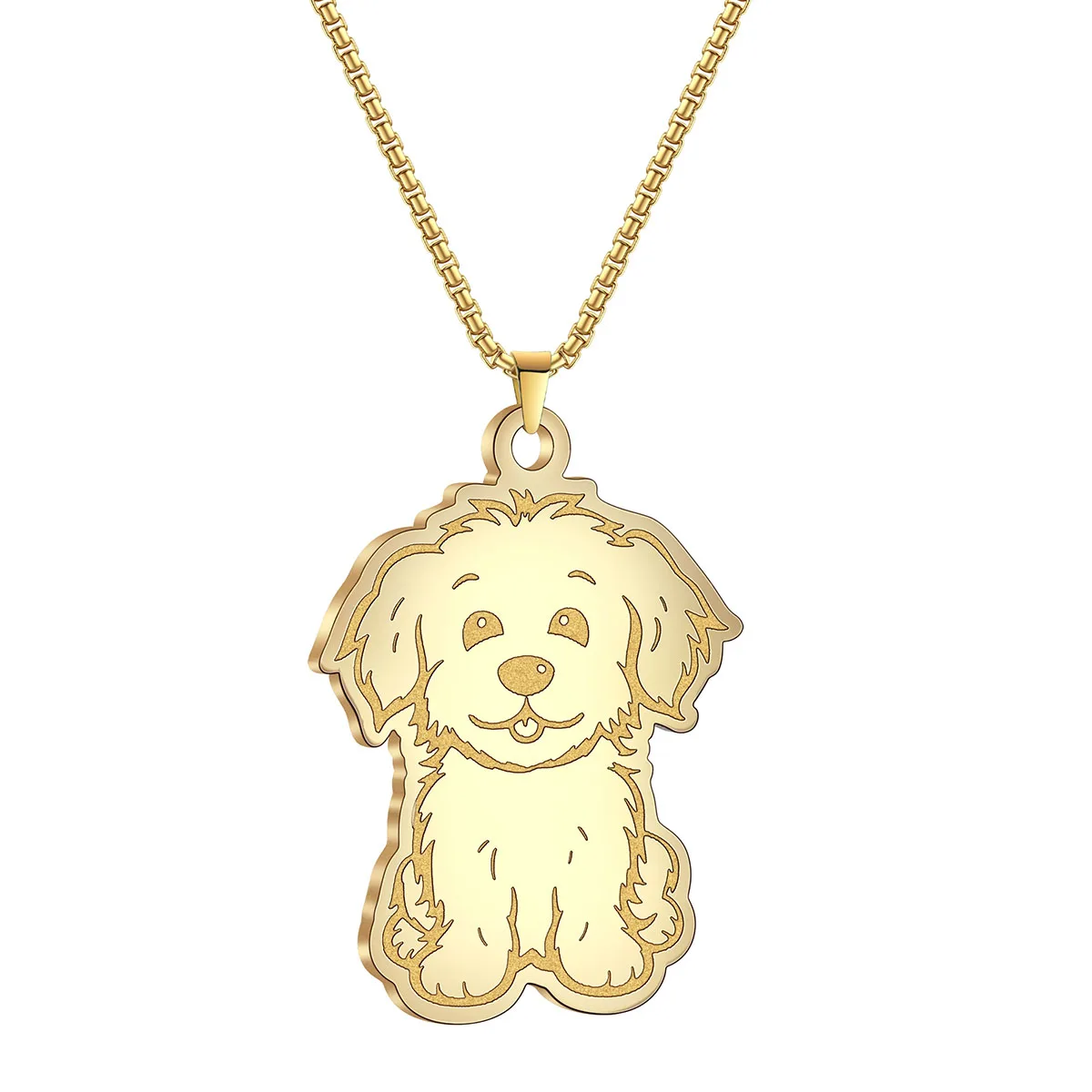

Lovely Animal Little Dog Pendant Necklace For Women Men Vintage Jewelry Stainless Steel Choker Necklace
