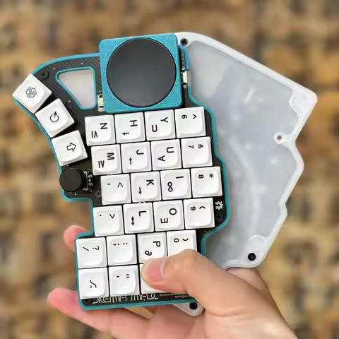 Dilemma Max Split Keyboard Kit Custom Wired Single-mode RGB Hot-swap Fdm PrintKnob Touchpad Simulate Mouse Via Mx/choc V1 Switch