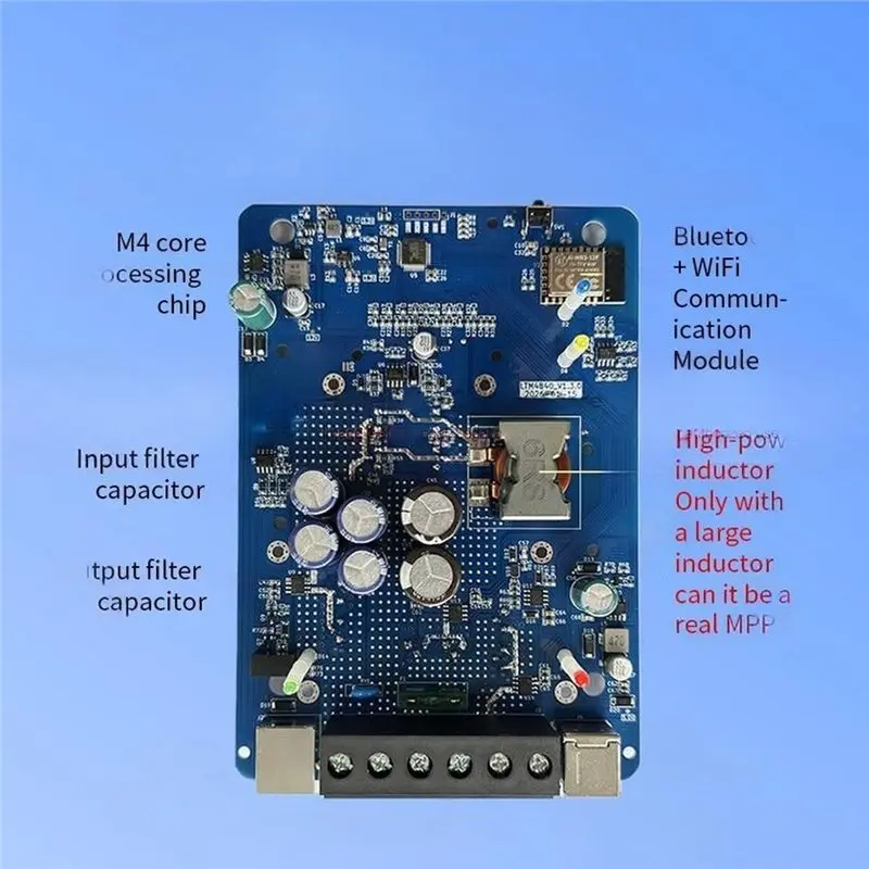 ABMH-MPPT Solar Charge Controller 30A APP Remote (Bluetooth/Wifi) 12/24/36 Adaptive 120V PV All Battery Compatible