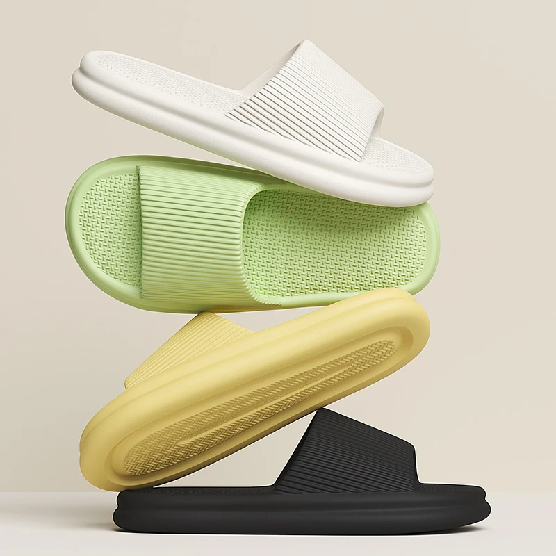 WDZKN домашние тапочки женские летние без шнуровки с открытым носком домашние легкие тапочки из ЭВА на плоской подошве женские удобные массажные шлепанцы