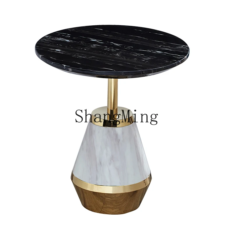 

CL small coffee table with sofa significant other side creative mobile corner light luxury marble small round table