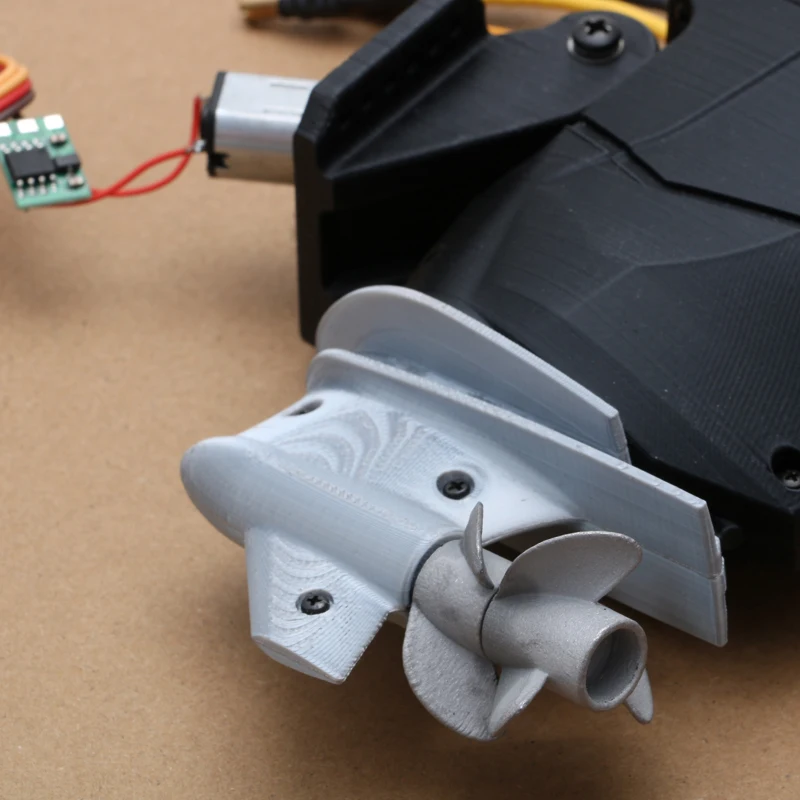 1 szt. RC łódź 3S silnik zaburtowy 3D wydrukowano powłokę podwójna przekładnia śmigłowa do zdalnego sterowania symulacja statku silnik mocy