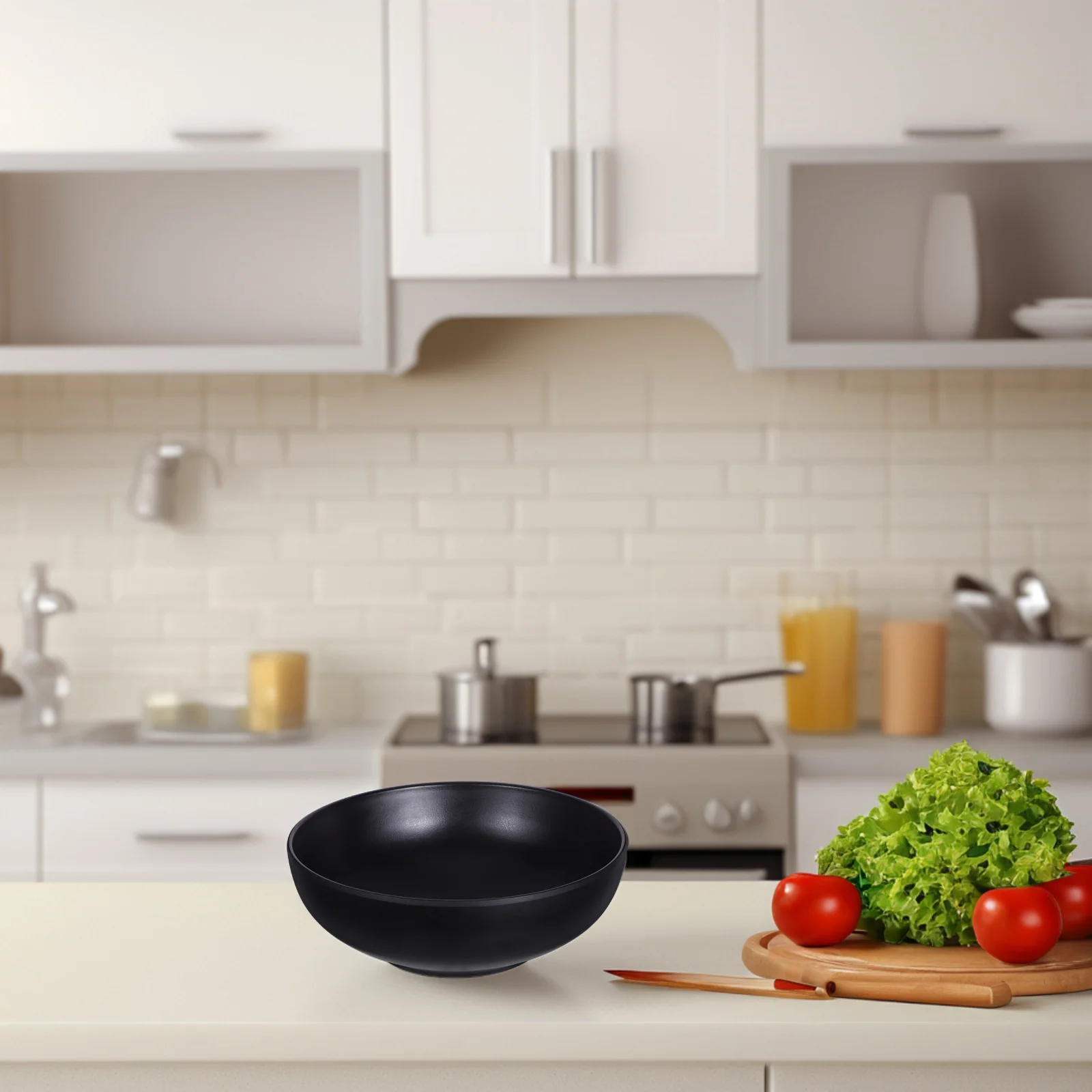 337ml Melamine Ramen Bowl Imitation Porcelain Noodle Container Heat-Protection Stackable Soup Bowl for Home