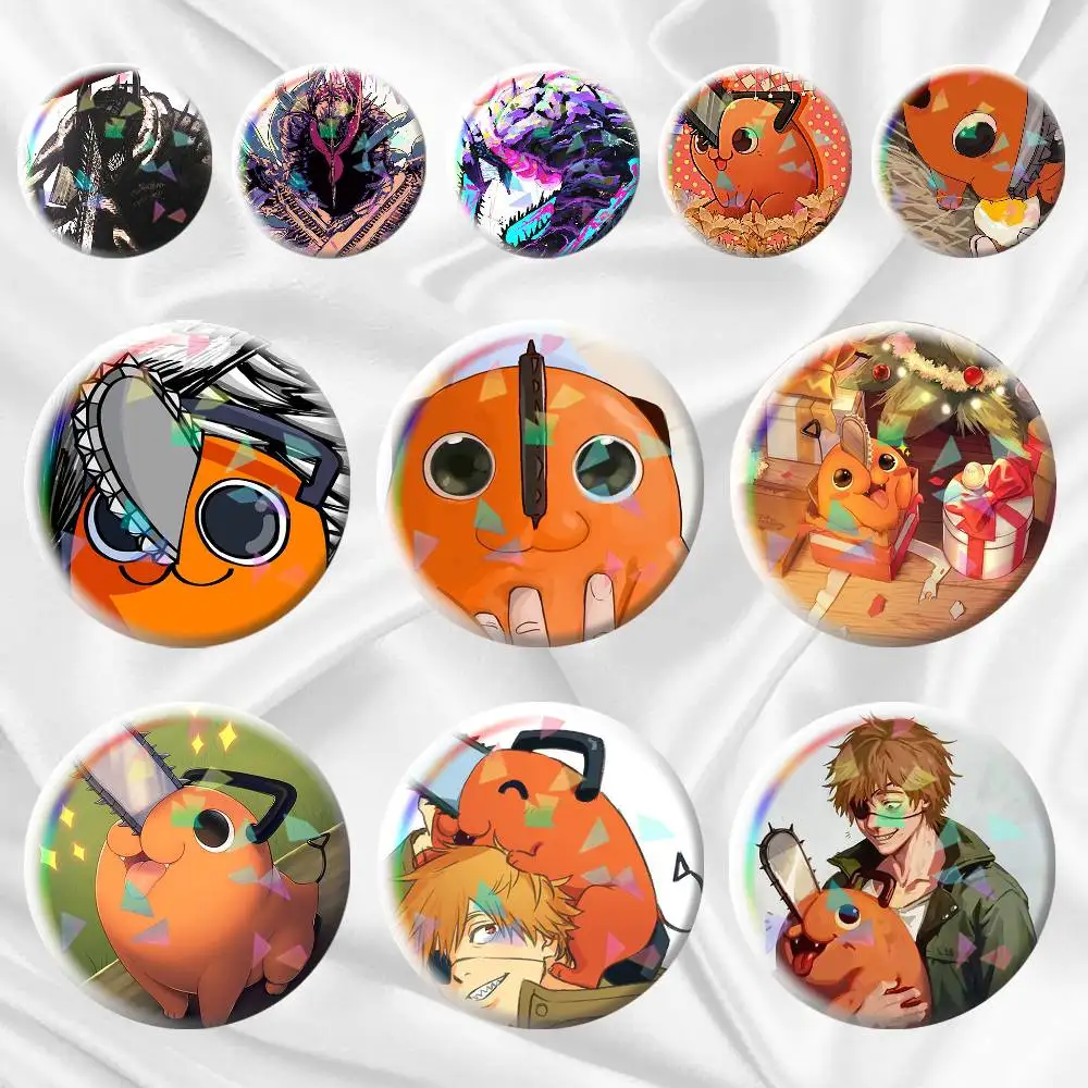 

Pochita Chainsaw Man 75mm 44mm 25mm Brooch Backpack Hat Pins Accessories Toys Badge
