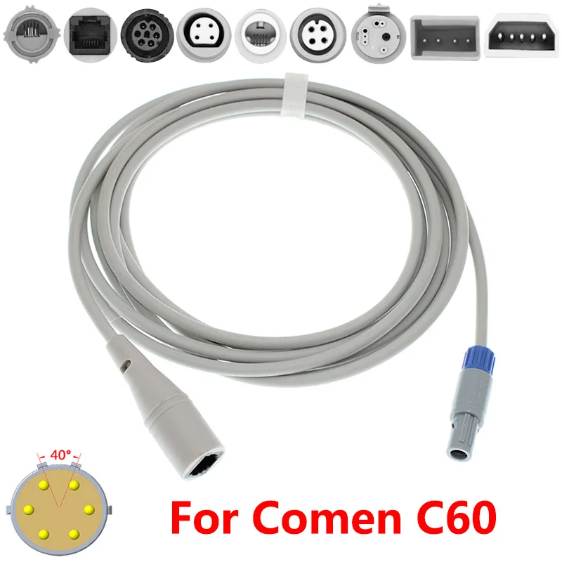 

Compatible With Comen C60 Patient Monitor Redel 6p To Argon/Abbott/Smith/Utah/Edward Pressure Transducers of IBP Adapter Cable.