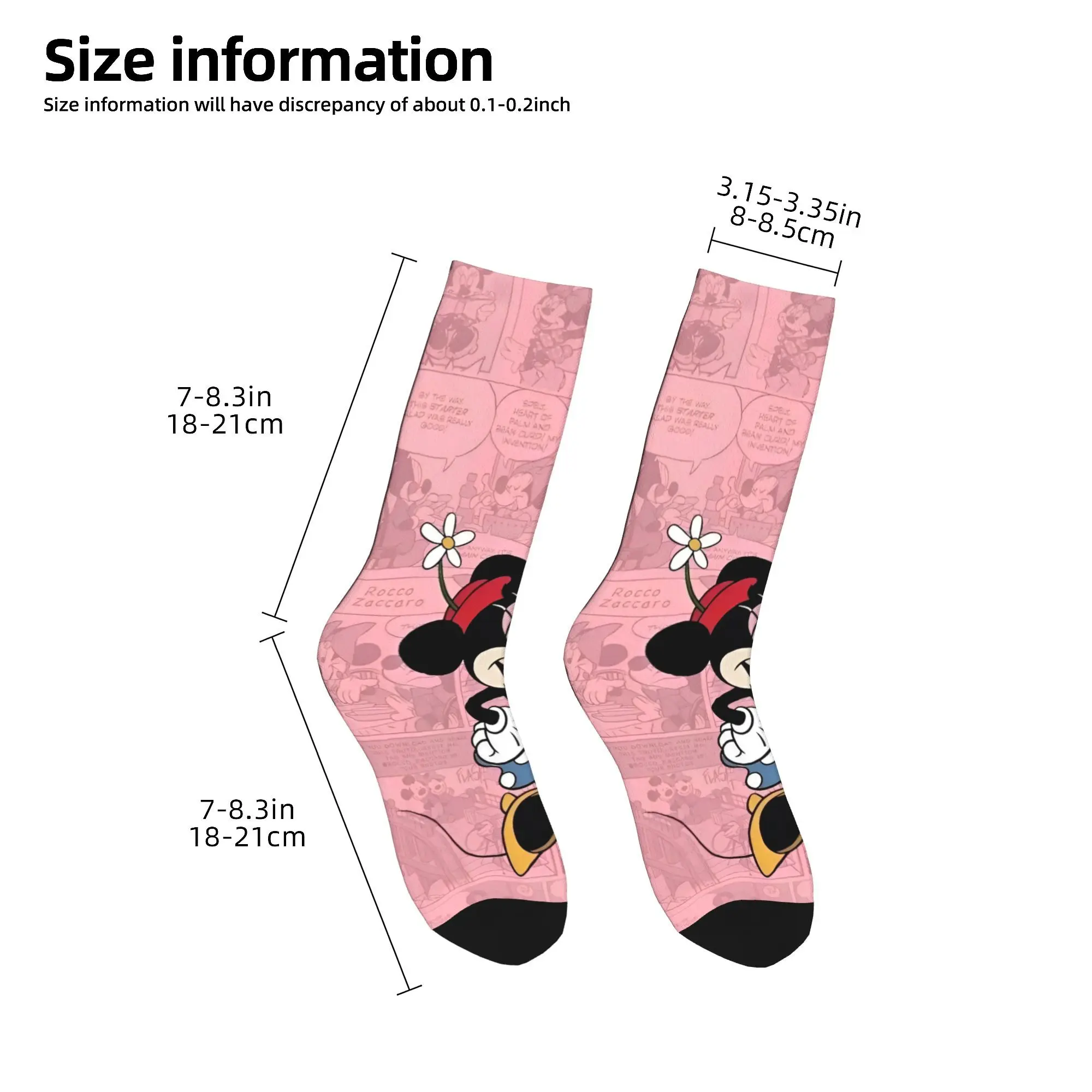 Kawaii Minnie Cartoon Socks Mercadoria para homens e mulheres Meias de tripulação aconchegantes melhor ideia de presente