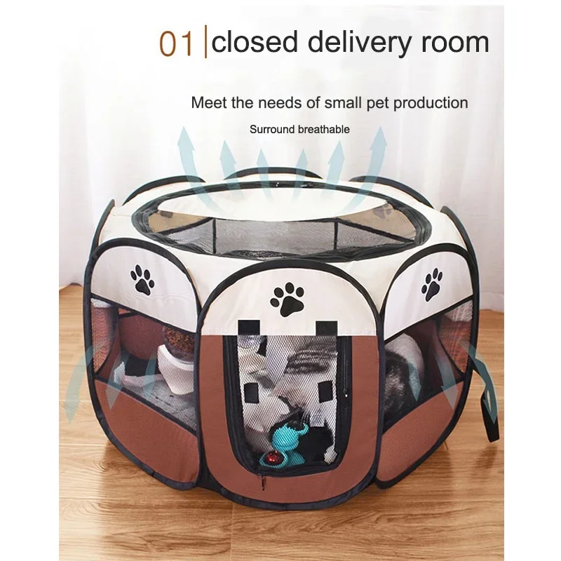 Tragbares Faltbares Katzenzelt Katzenhaus Tragbares Klappbares Outdoor-Reise-Haustierzelt Katzen-/Hundekäfig Einfache Bedienung Große Katzen-/Hundegehege
