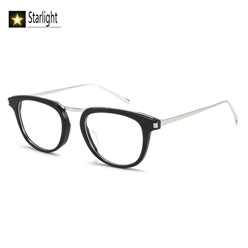 

2026 Black Small Glasses Frame Man Acetate Fashion Eyeglasses Frames Men Women Retro Reading Prescription Myopia Artistic 142mm