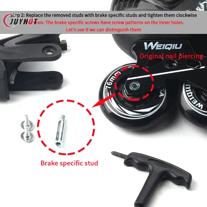 Rolha universal para freios de patins, substituição para crianças, freio em linha, bloco de patins, melhorando a segurança