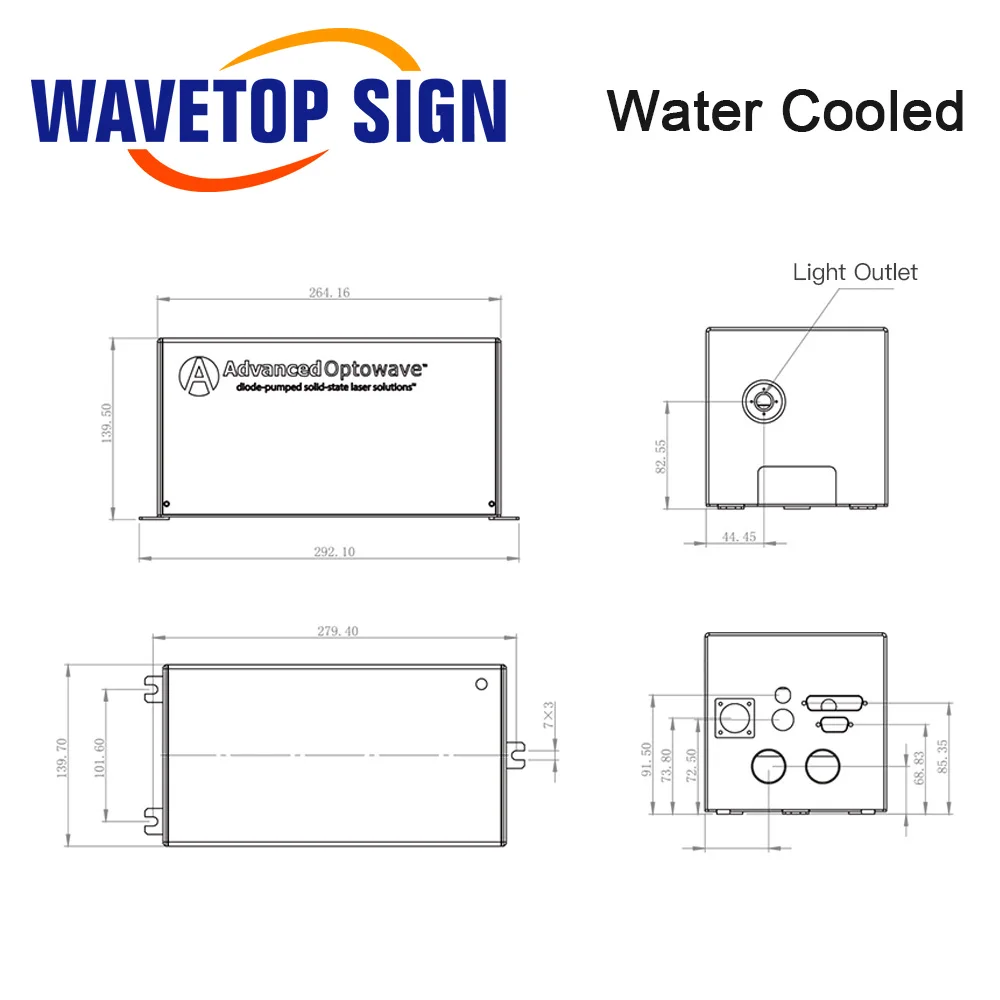 WaveTopSign INNO 355nm UV Laser Source Compact Medium and Low Power Laser FOTIA-355-3W 5W 10W