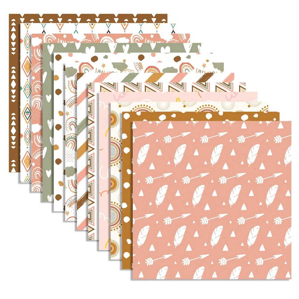 

12Inch X 12Inch Cute Patterned Cardstock Scrapbooking Paper, Cardmaking Craft Paper Pack 24Piece